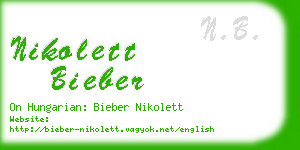 nikolett bieber business card